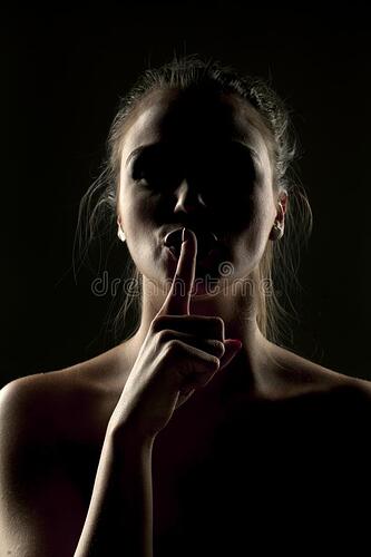 silence-gesture-mysterious-portrait-woman-shadow-finger-her-lips-dark-background-107919514