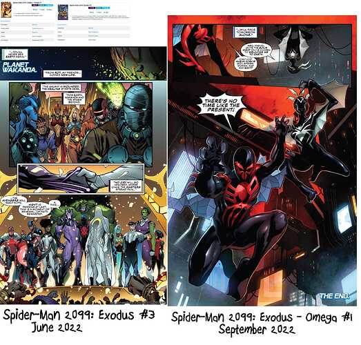 Exodus and Omega 2099 books 1st spider woman