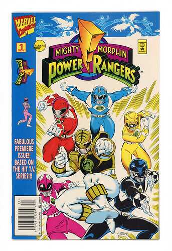 Mighty Morphin Power Rangers 1 MARVEL Comics NEWSSTAND edition Copy 2