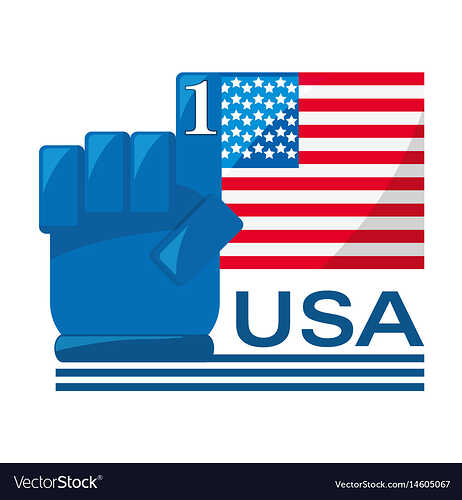 american-flag-with-number-one-symbol-vector-14605067