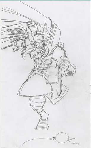 Thor sketch by Walt Simonson