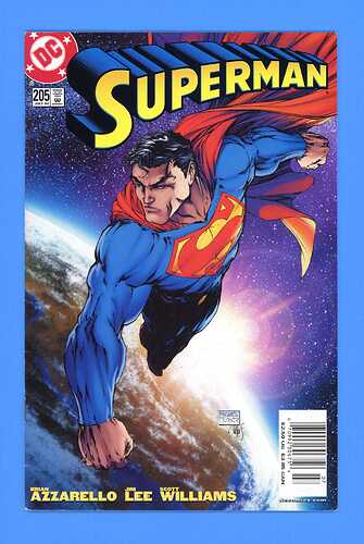 Superman 205 GORGEOUS Michael Turner cover NEWSSTAND edition