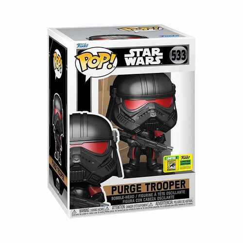 Star Wars Funko SDCC 2022 shared retailer exclusives Black Krrsantan flocked Gamestop Exclusive , Andor Target Exclusive, Purge Trooper Phase 2 Walmart exclusive