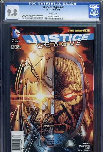 Justice League 40 New 52 1st app of Grail CGC 9.8 NEWSSTAND