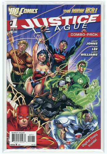 Justice League 1 New 52 COMBO pack 3rd print