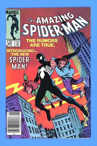 ASM 252 CANADIAN PRICE VARIANT 1st app of the black symbiote suit