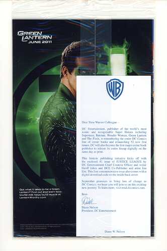 Justice League 1 New 52 Time Warner Colleague COMBO PACK edition Copy 1 BACK