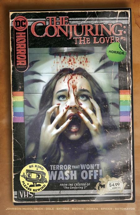 DC Horror Presents the Conjuring the Lover #1 (of 5) (Cover B - Ryan Brown VHS Tribute Card Stock Variant)|800pxxauto
