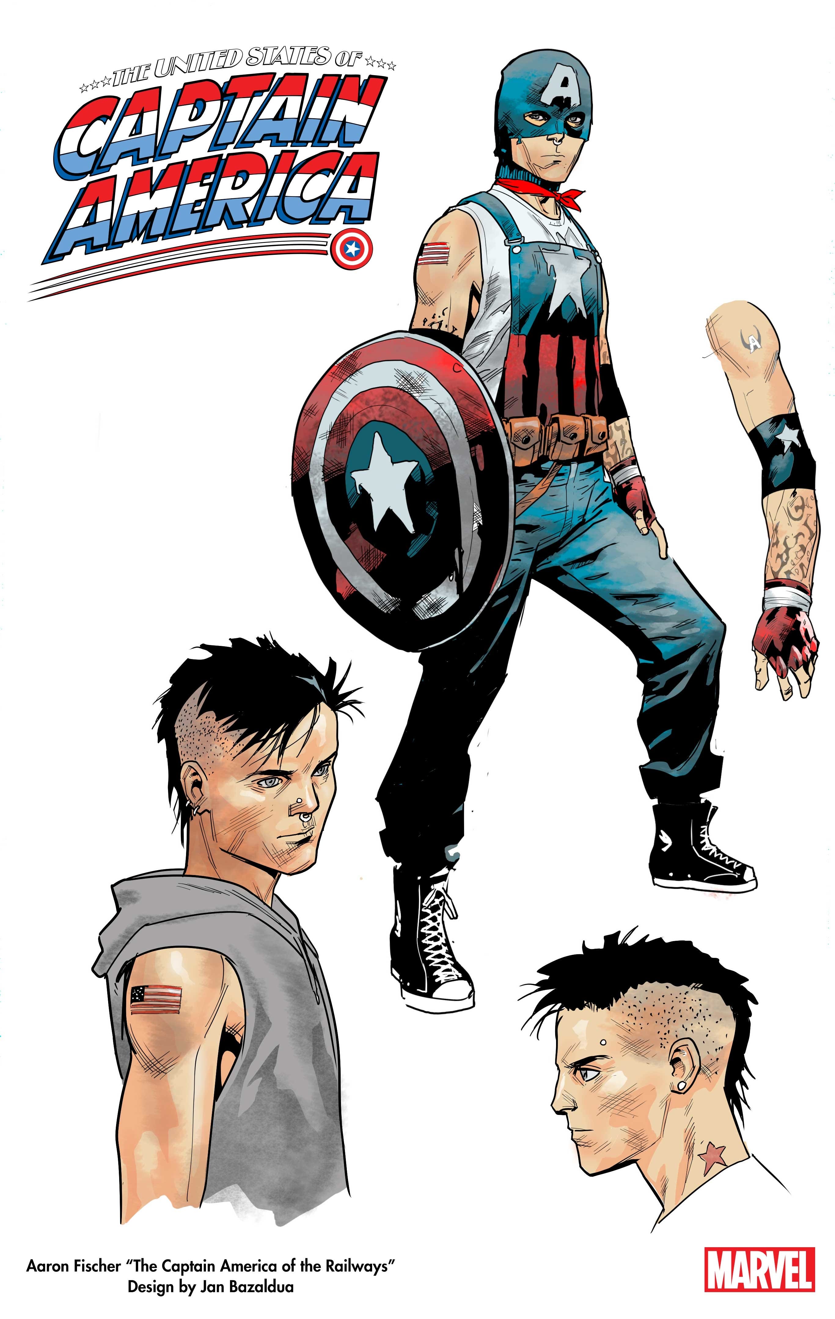 United States Captain America #1 (of 5) (Bazaldua Design Variant)