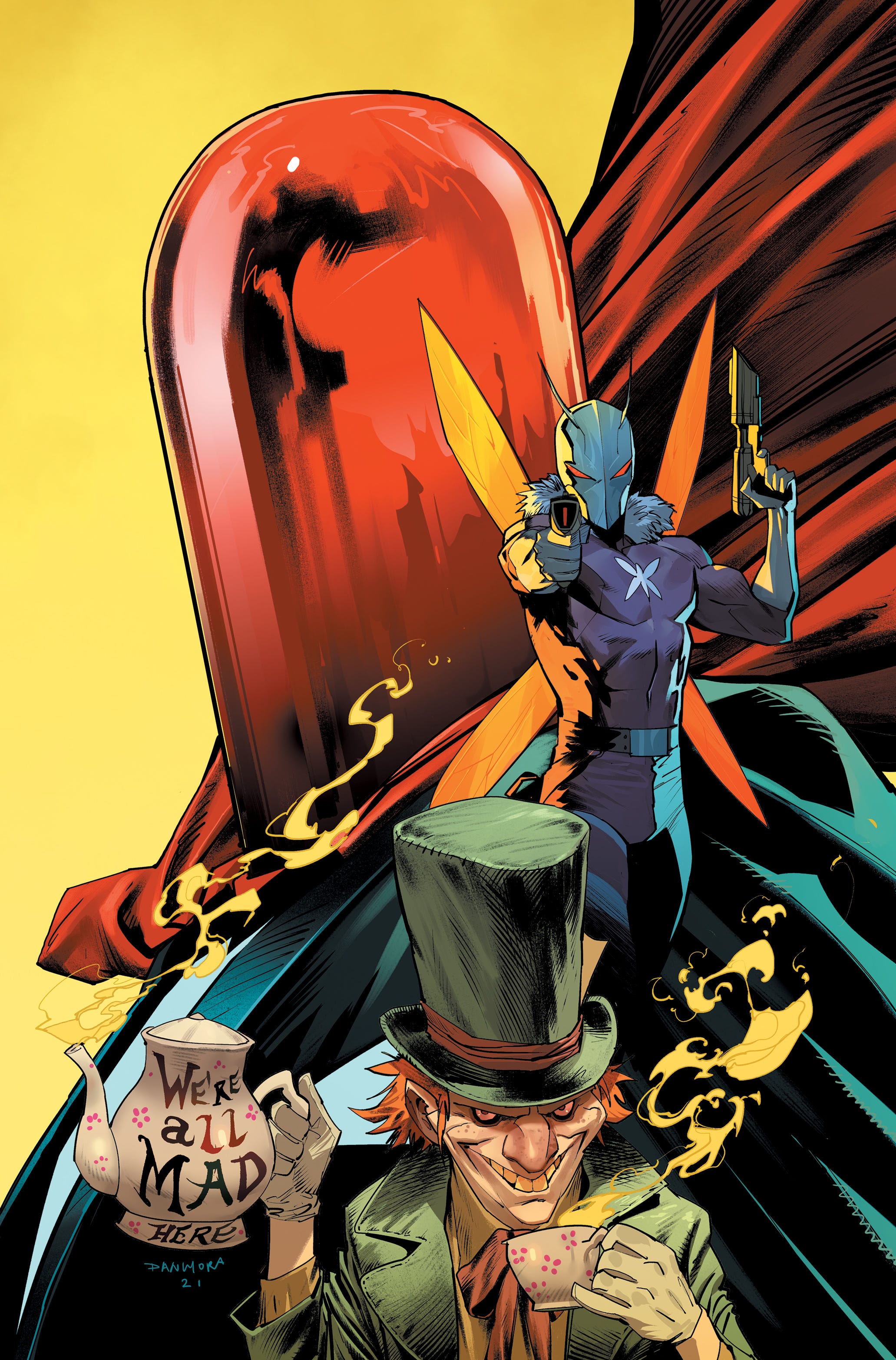 Gotham City Villains Anniversary Giant #1 (Cover F - Dan Mora Hatter Moth Red Hood Card Stock Variant)